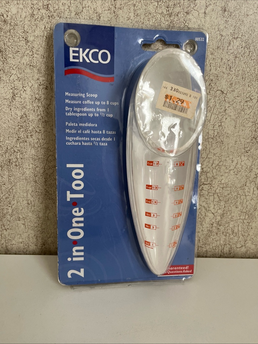 Vintage Ekco 2 in 1 Measuring Tool Coffee Scoop Dry Ingredient Measurement 89532